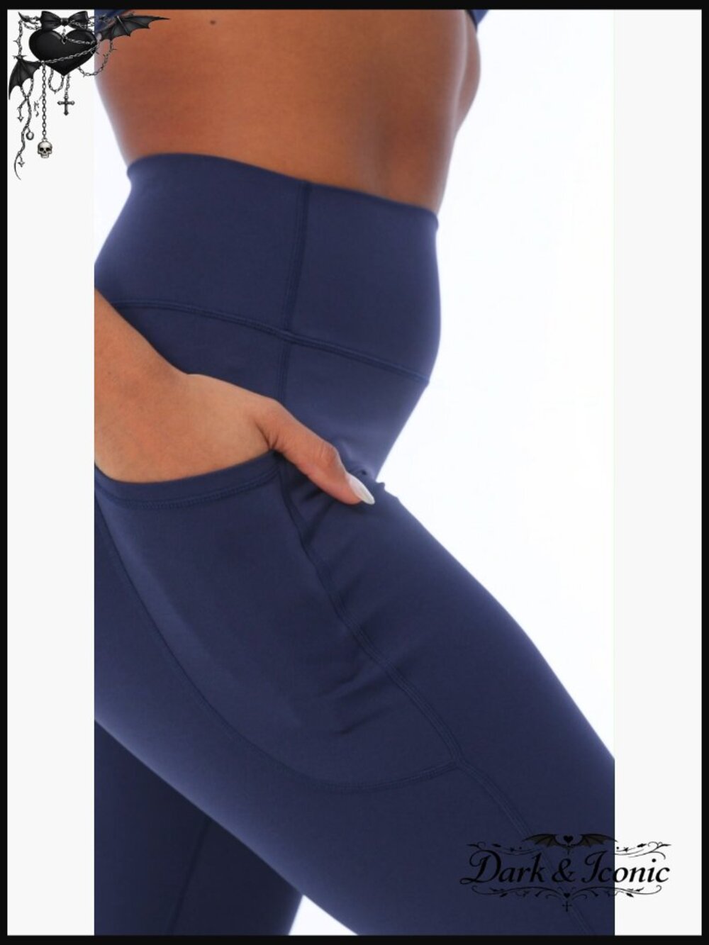 High Waisted Flared Yoga Leggings with Tummy Control & Pockets - Picture 7 of 7
